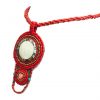Collar rojo con pendiente